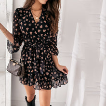 Load image into Gallery viewer, Fashion V Neck Printed Mini Dress
