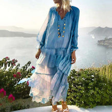 Load image into Gallery viewer, Soft V-Neck Loose Fit Casual Maxi Dress