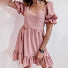 Load image into Gallery viewer, Lovely Solid Color Ruffle Sleeve Mini Dress