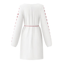 Load image into Gallery viewer, Lace Up Ethnic Print Mini Dress