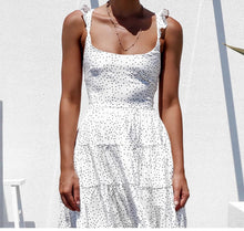Load image into Gallery viewer, Polka Dot Ruffled Backless Dress