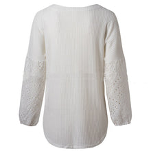 Load image into Gallery viewer, Oblique Collar Hollow Long Sleeve Off Shoulder T-Shirt