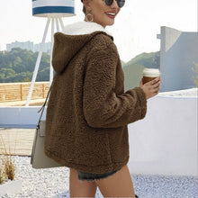 Load image into Gallery viewer, Plush zipper hoodie Sweatshirt