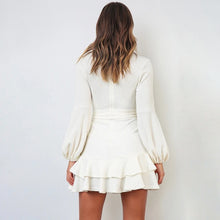 Load image into Gallery viewer, White V-Neck Dress