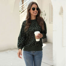 Load image into Gallery viewer, Long Sleeve Leopard Print Sweatshirt