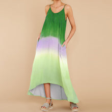 Load image into Gallery viewer, Gradient Color Sling Maxi Dress