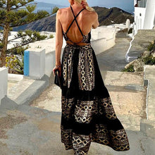 Load image into Gallery viewer, Bohemian Print Sleeveless Maxi Dress