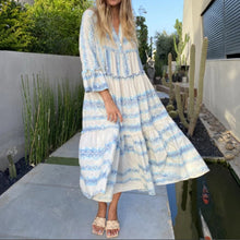 Load image into Gallery viewer, Irregular Stripe Print Maxi Dress