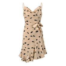 Load image into Gallery viewer, Elegant Printed Ruffle Hem Mini Dress