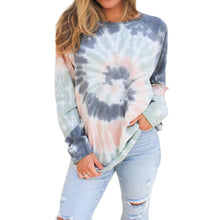 Load image into Gallery viewer, Tie-dye Pullover Round Neck Long Sleeves