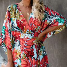 Load image into Gallery viewer, V-Neck Floarl Print Maxi Dress