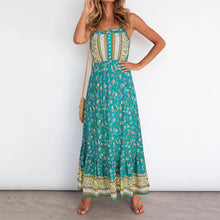 Load image into Gallery viewer, Fashion Floral Sling Maxi Dress