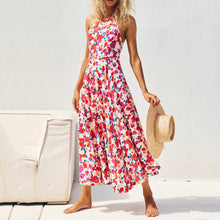 Load image into Gallery viewer, Printed Bohemian Vacation Maxi Dress