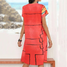 Load image into Gallery viewer, Colorful Short Sleeve Casual Maxi Dress