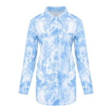 Load image into Gallery viewer, Gradient Tie-dye Buttoned Shirt Tops