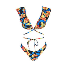 Load image into Gallery viewer, Sexy Ruffle Printed Bikini Swimwear