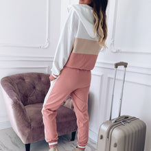 Load image into Gallery viewer, Color Block Fashion Sweater + Pants Suit