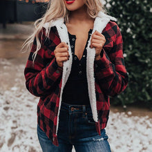 Load image into Gallery viewer, Short Plaid Cotton Jacket Coat