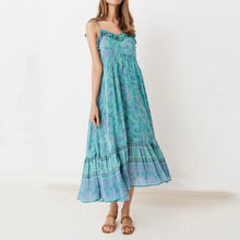 Load image into Gallery viewer, Fashion Printed Suspender Maxi Dress
