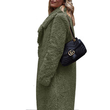 Load image into Gallery viewer, Lapel Collar Plush Coat