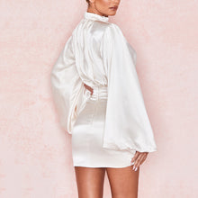 Load image into Gallery viewer, Lantern Sleeve Sexy Long Sleeve Irregular Dress