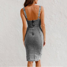 Load image into Gallery viewer, Fashion Stretch Wash Denim Dress