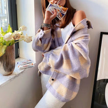 Load image into Gallery viewer, Long-sleeve Plaid Jacket
