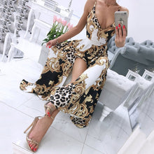 Load image into Gallery viewer, Elegant V-Neck Floral Printed Maxi Dress