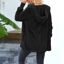 Load image into Gallery viewer, Plush Lapel Hooded Coat