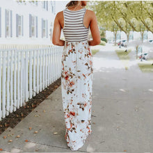 Load image into Gallery viewer, Floarl Printed Round Neck Sleeveless Maxi Dress