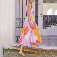 Load image into Gallery viewer, Elegant Sleeveless Floral Printed Dress