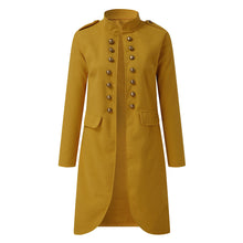 Load image into Gallery viewer, Elegant Solid Color Round Neck Long Sleeve Button Coat