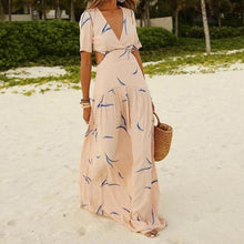 Load image into Gallery viewer, Bohemian Print V Neck Dress