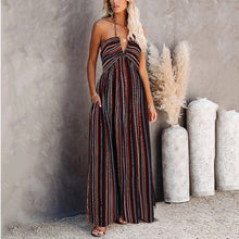 Load image into Gallery viewer, Fashion Stripe Printed Maxi Vacation Dress