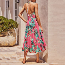 Load image into Gallery viewer, Printed Bohemian Vacation Maxi Dress