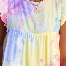 Load image into Gallery viewer, Tie-Dye Gradient Short-Sleeved Dress
