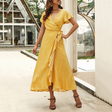 Load image into Gallery viewer, V-Neck Print Maxi Dress