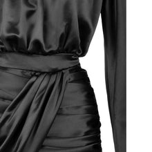 Load image into Gallery viewer, Lantern Sleeve Sexy Long Sleeve Irregular Dress