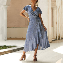 Load image into Gallery viewer, V-Neck Print Maxi Dress