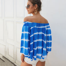 Load image into Gallery viewer, Tie-dye Printed One-shoulder Pullover Top