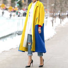 Load image into Gallery viewer, Lapel Stitching Color Windproof Coat