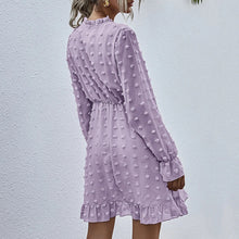 Load image into Gallery viewer, Elegant V-Neck Ruffle Mini Dress