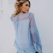 Load image into Gallery viewer, Casual Imitation Linen Long Sleeve Top