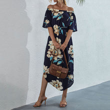 Load image into Gallery viewer, One-Shoulder Floarl Printed Dress