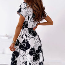 Load image into Gallery viewer, Elegant V Neck Printed Maxi Dress