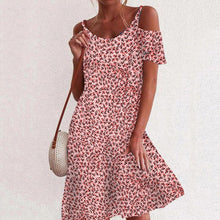 Load image into Gallery viewer, Floral Printed Off Shoulder Vacation Dress
