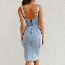 Load image into Gallery viewer, Fashion Stretch Wash Denim Dress