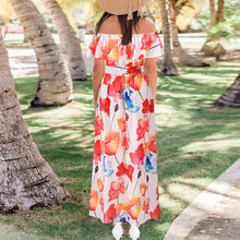 Load image into Gallery viewer, One-Shoulder Floral Bohemian Dress