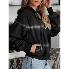 Load image into Gallery viewer, Tie-dye Hooded V-neck Sweatshirt
