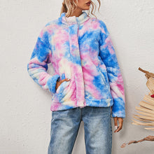 Load image into Gallery viewer, Tie-dye Printed Double-sided Plush Loose Casual Jacket Coat